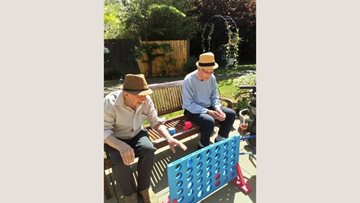 Garden games at Maple Lodge care home